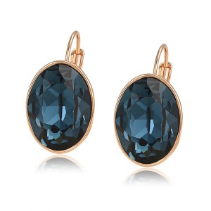 Oriģināli auskari ar Swarovski kristāliem, 18 karātu zelta pārklājums